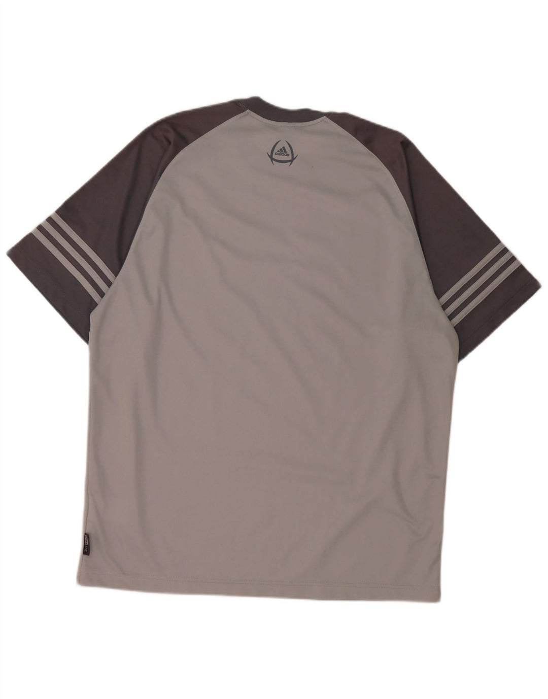 T-shirt grafica ADIDAS da uomo Climalite UK 42/44 Large Grey Colourblock