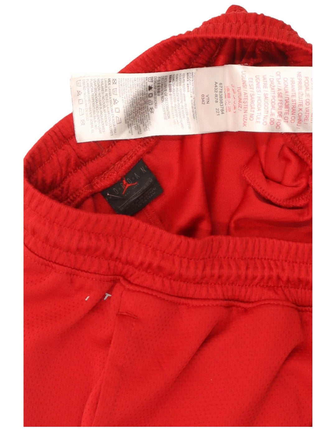 Pantaloncini sportivi Jordan da ragazzo 12-13 anni in poliestere color block rosso