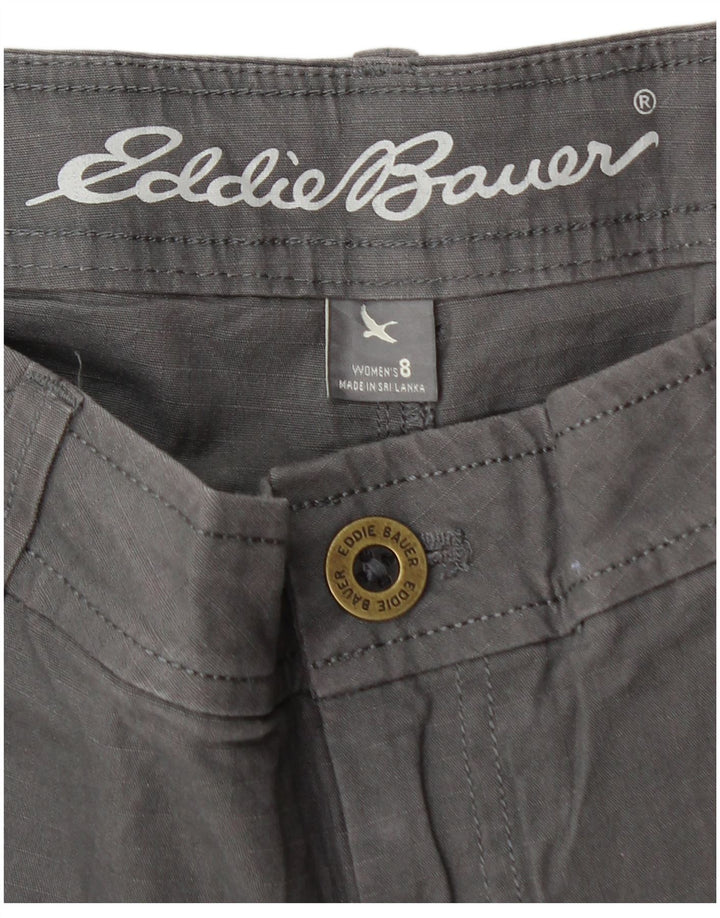 Pantaloncini chino da donna Eddie Bauer US 8 medi W32 cotone grigio