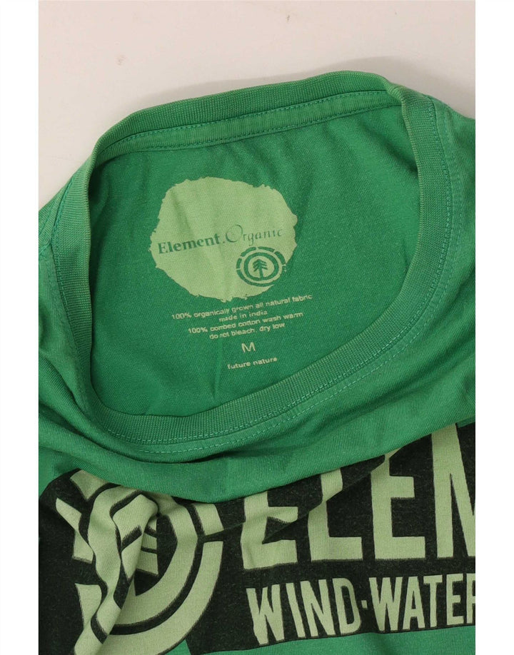 T-shirt grafica da uomo Element Top in cotone verde medio