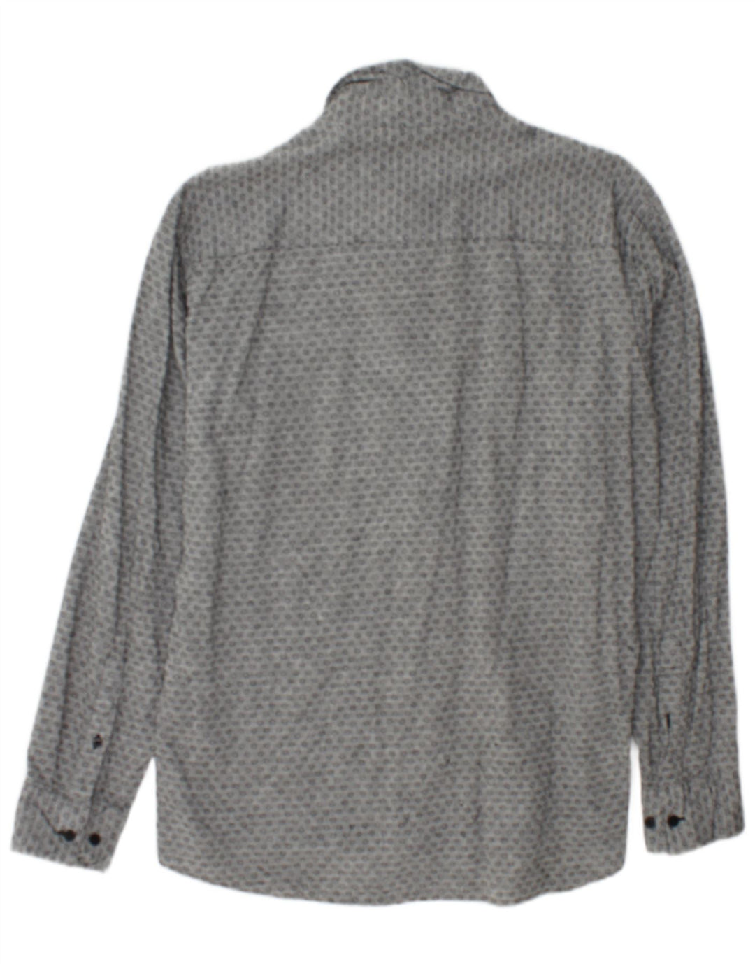 Camicia da uomo Calvin Klein taglia 43 XL cotone geometrico grigio