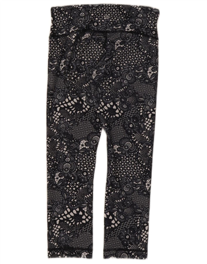 Leggings Capri da donna Lululemon US 4 piccolo poliestere floreale nero