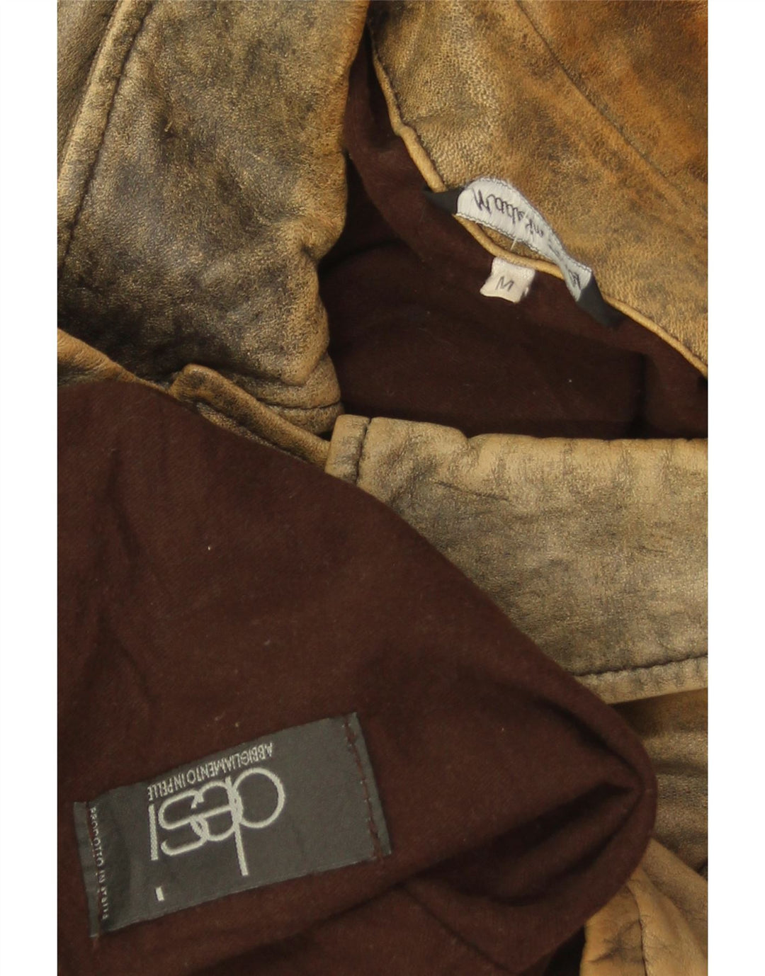 Giacca in pelle da uomo Desi UK 38 Pelle marrone medio