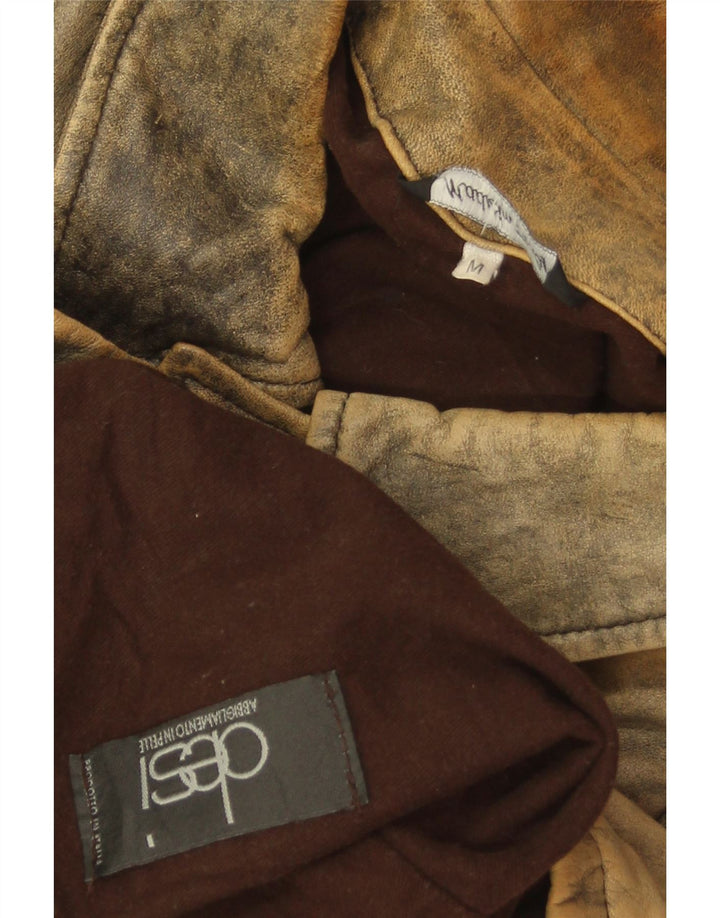 Giacca in pelle da uomo Desi UK 38 Pelle marrone medio