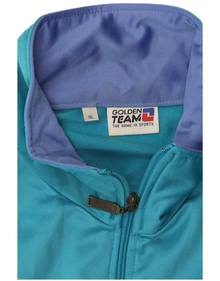Giacca da tuta da uomo Golden Team XL Blu in poliestere color block