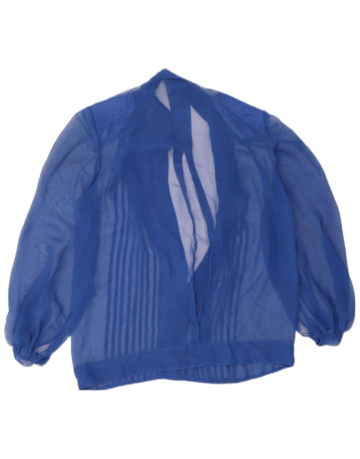Camicetta camicia vintage da donna UK 18 XL Blu