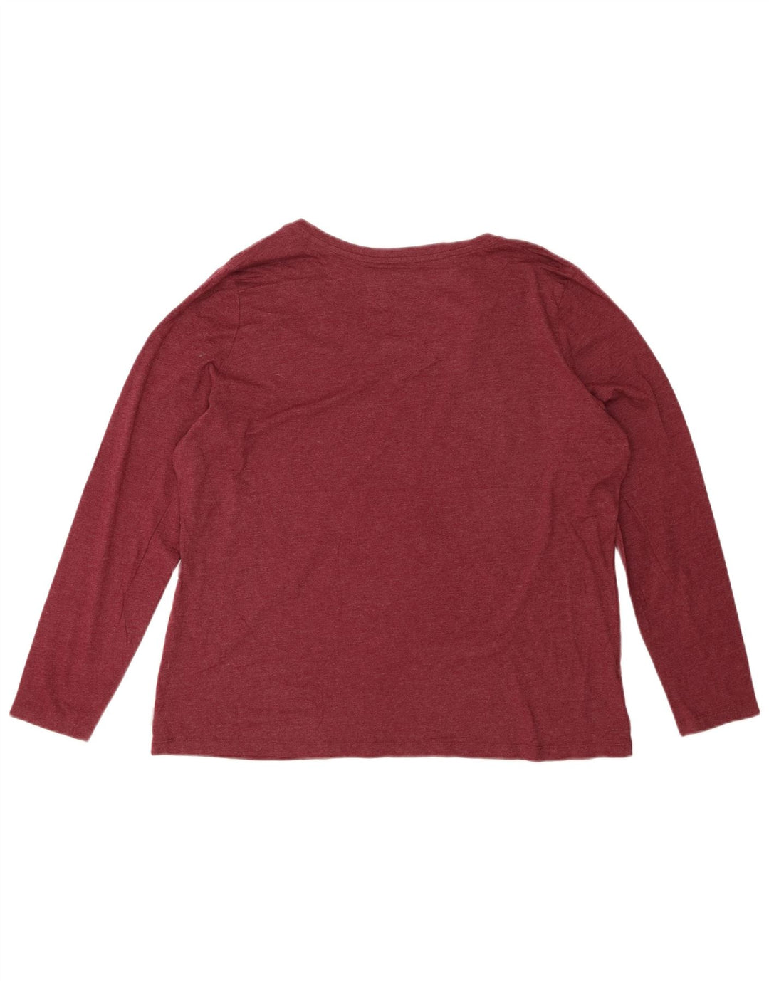 EDDIE BAUER Womens Top Long Sleeve UK 20 2XL Burgundy