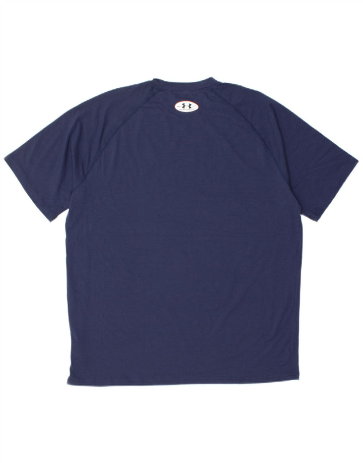 Maglietta da uomo UNDER ARMOUR Top piccola in poliestere blu navy