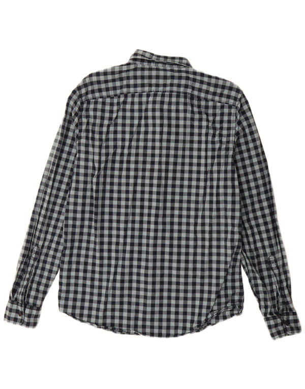 Camicia Timberland da uomo slim fit in cotone a quadretti blu navy medio