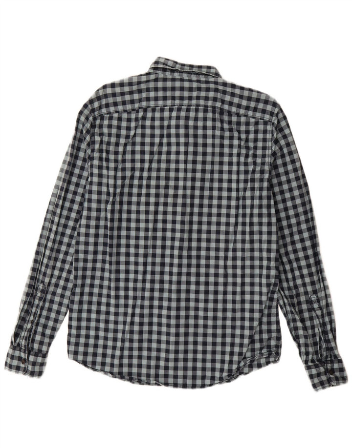 Camicia Timberland da uomo slim fit in cotone a quadretti blu navy medio