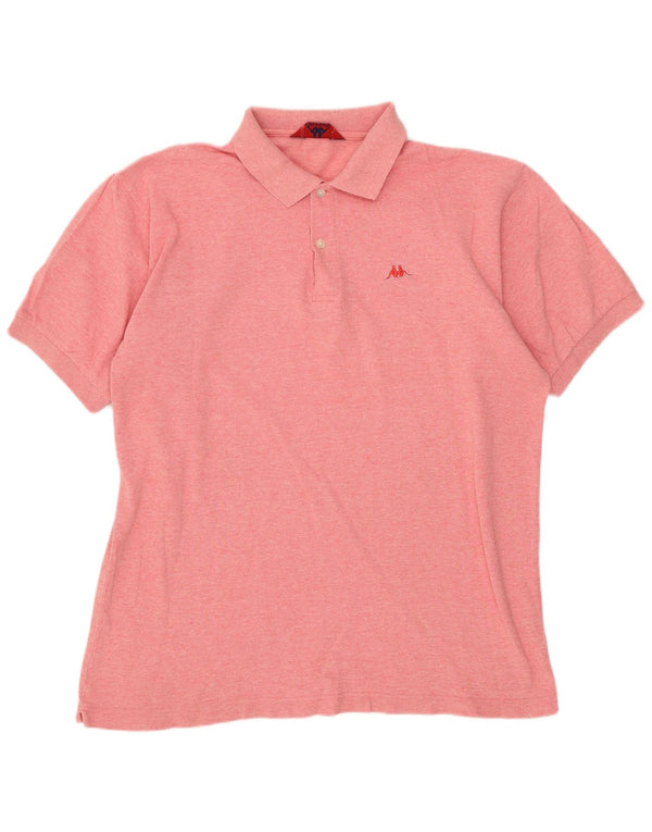 Polo Kappa Uomo Large Rosa In Cotone