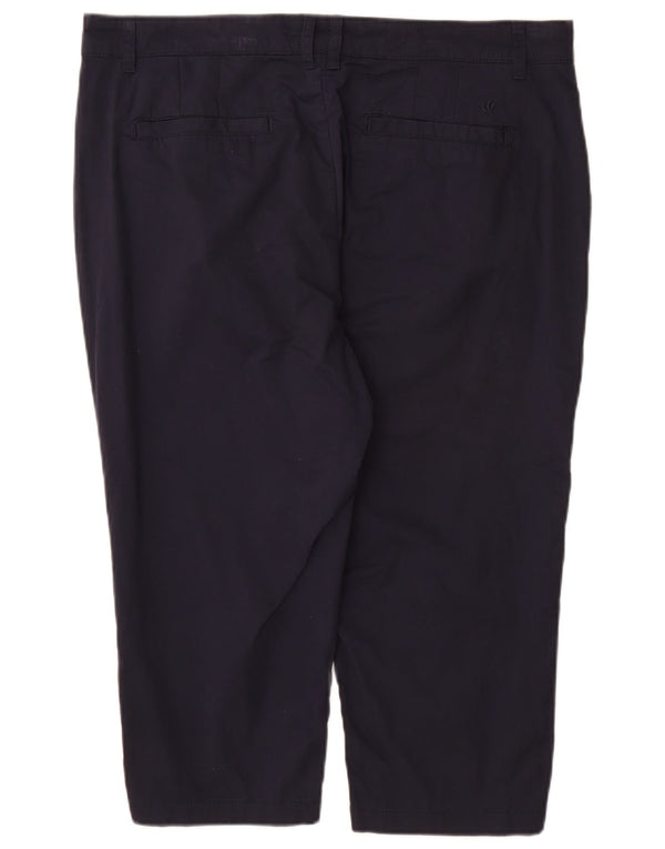 Pantaloni corti a vita alta da donna Fat Face UK 18 XL W40 L20 Blu navy