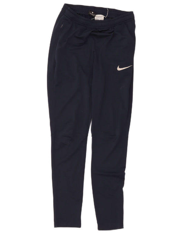 Pantaloni da tuta Nike Dri Fit da donna UK 8 Small Poliestere blu navy