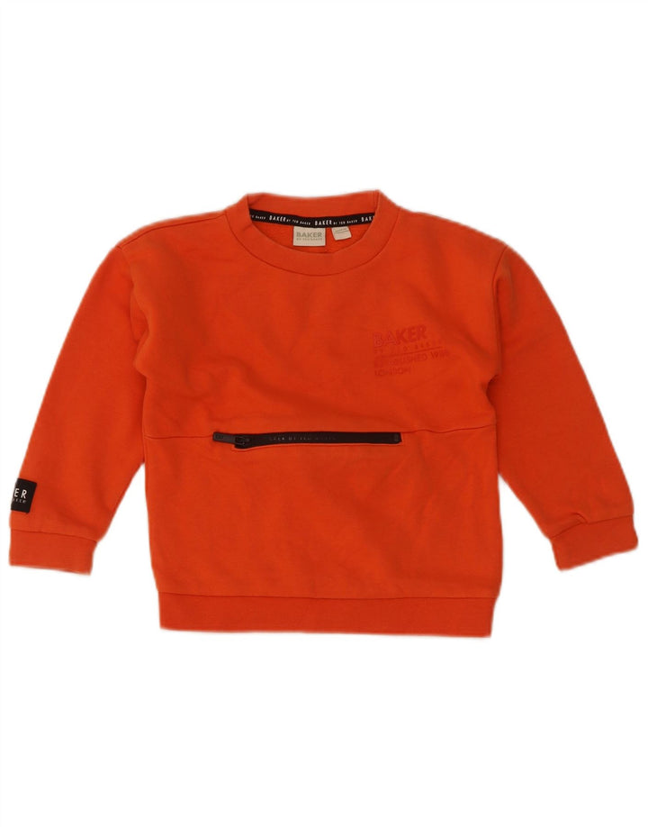 Felpa grafica da ragazzo Ted Baker, 3-4 anni, cotone arancione