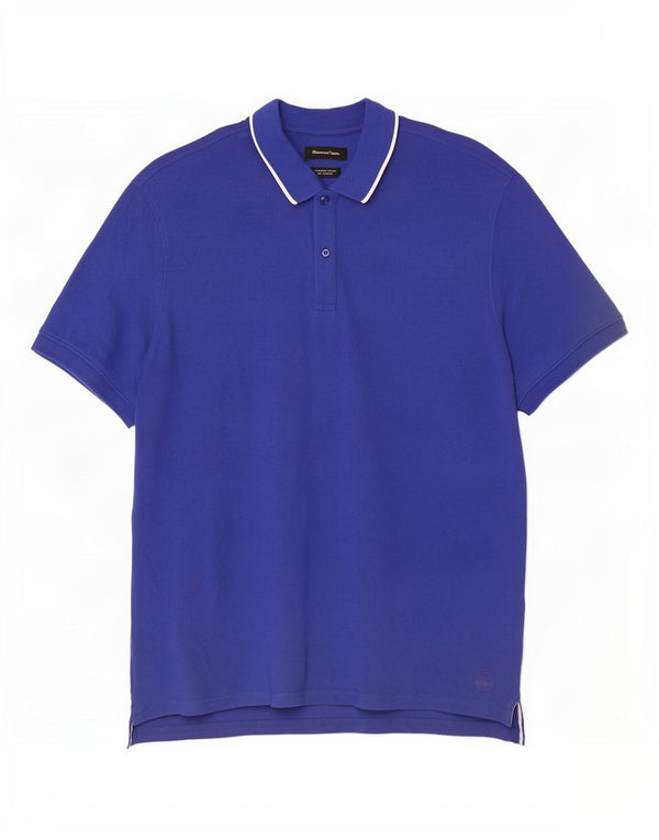 Polo da uomo Massimo Dutti 2XL in cotone blu