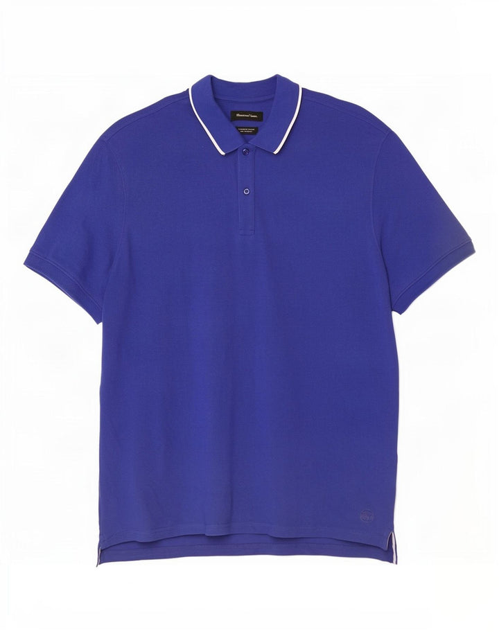 Polo da uomo Massimo Dutti 2XL in cotone blu