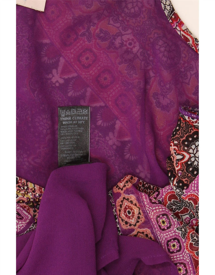 Vestito estivo da donna Marks & Spencer UK 16 Grande poliestere floreale multicolore