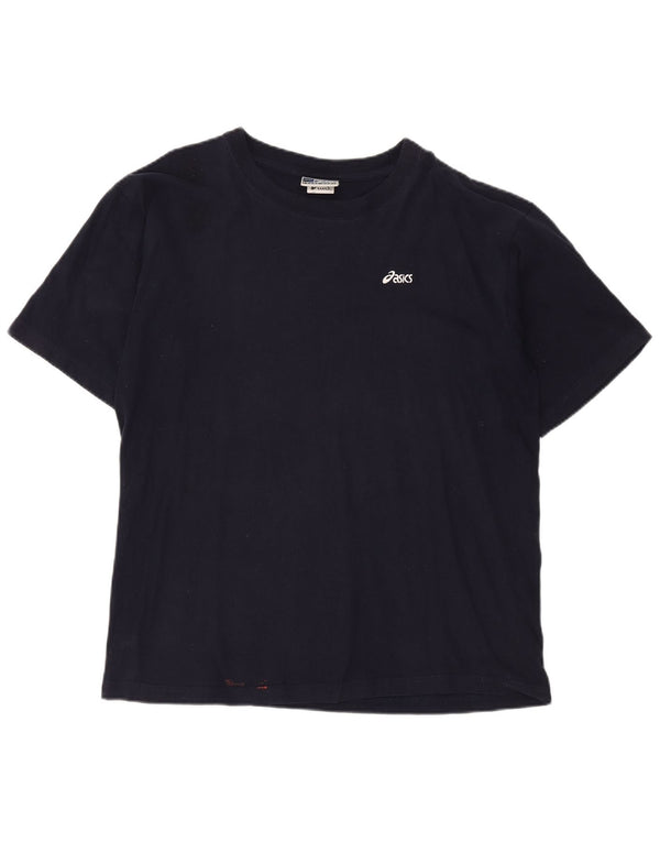 T-shirt ASICS da uomo XL XL in cotone blu navy
