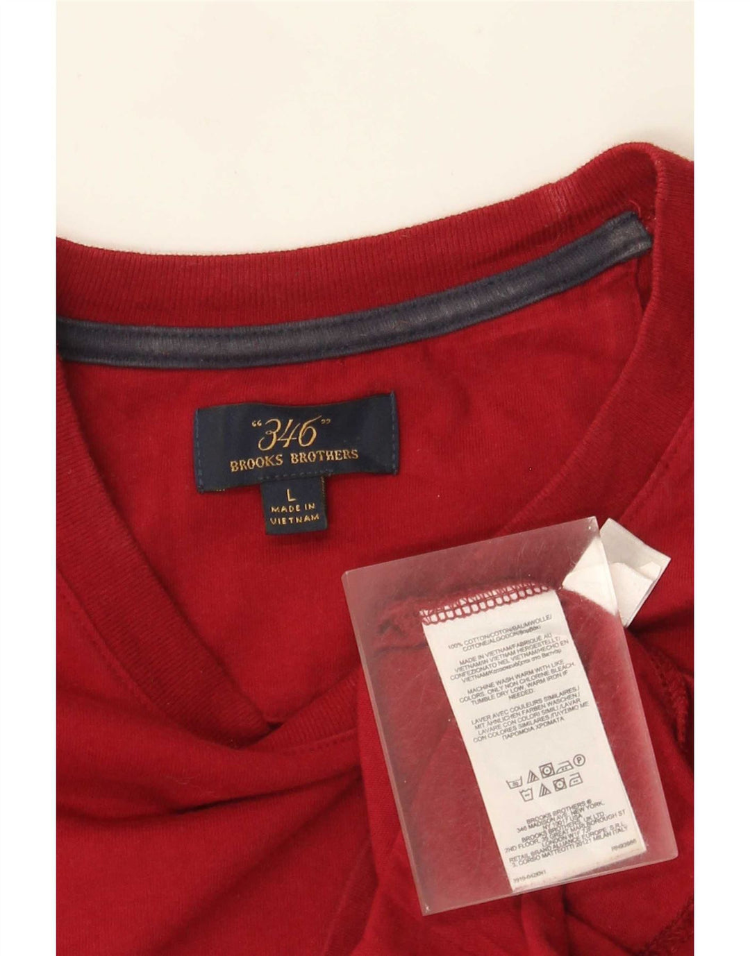Brooks Brothers Maglia da uomo vestibilità regolare a maniche lunghe in cotone rosso grande