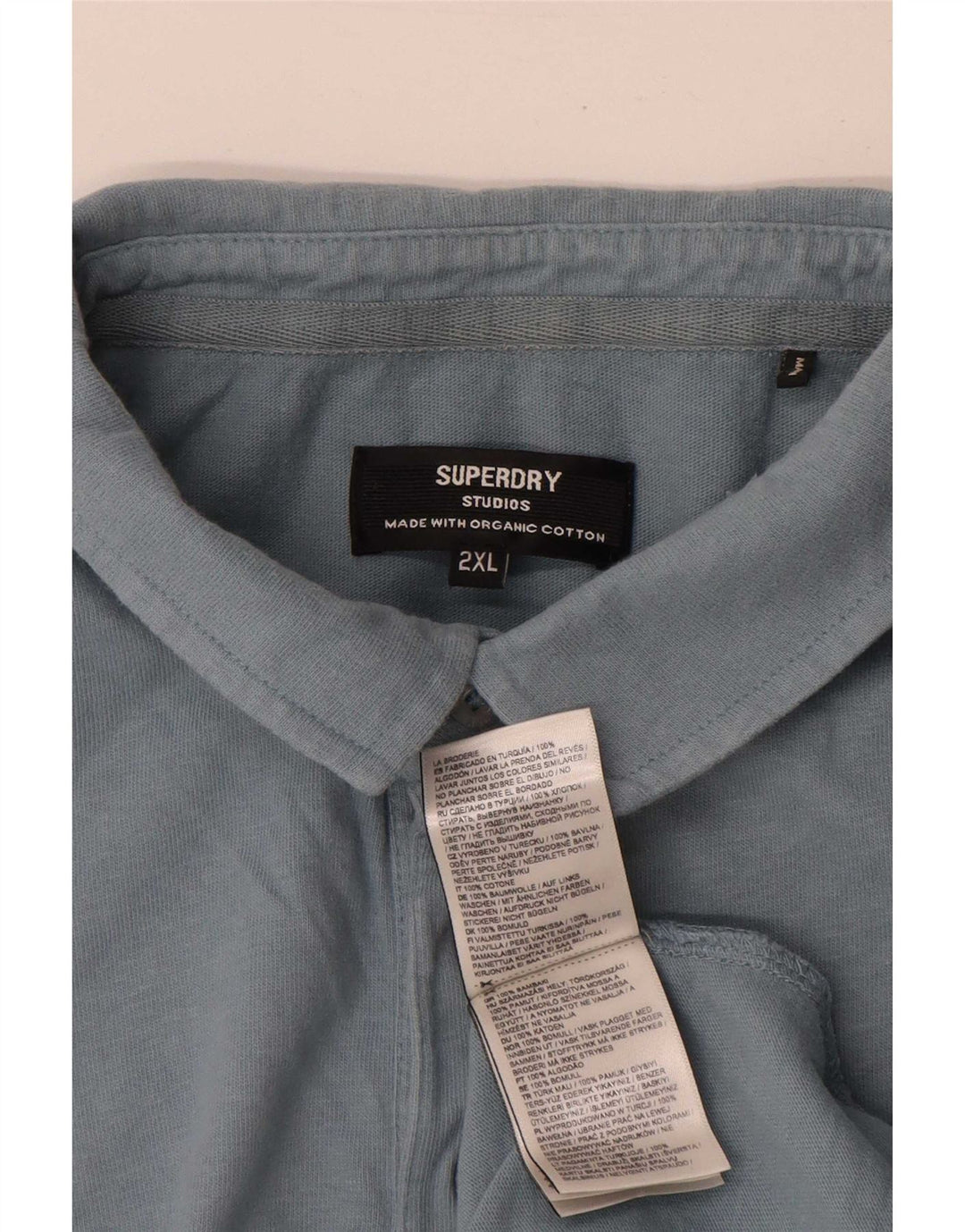 Polo da uomo Superdry 2XL in cotone blu
