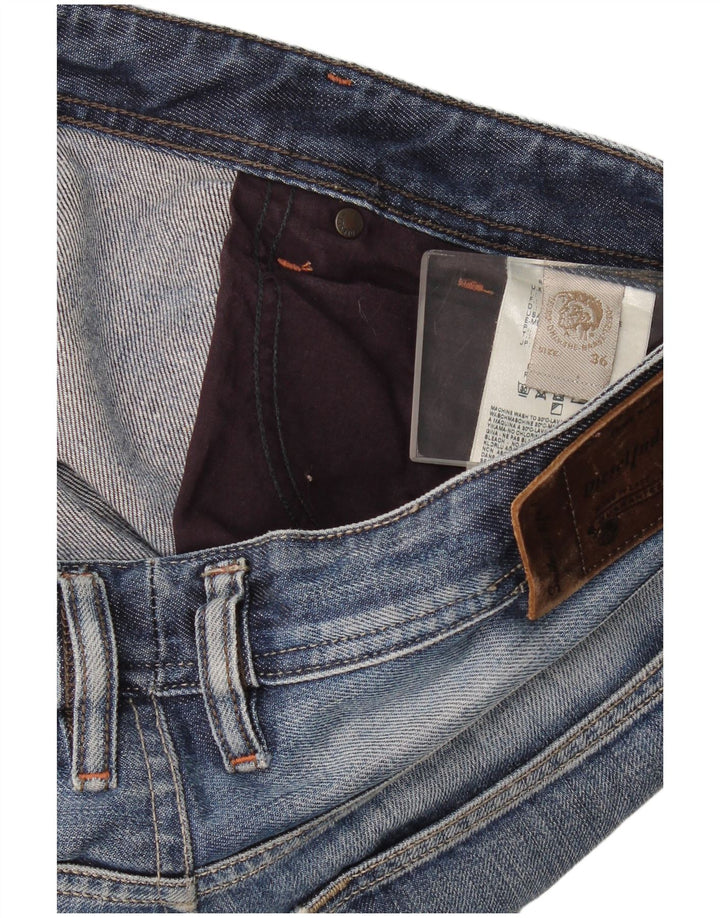 Jeans dritti da uomo Diesel W36 L31 in cotone blu