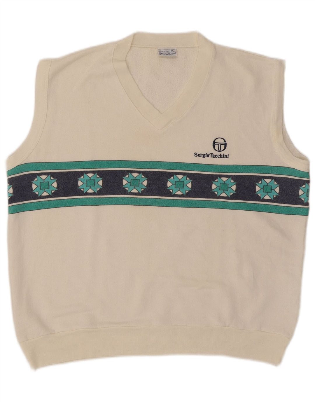 Canotta da uomo Sergio Tacchini Canotta XL Acrilico geometrico bianco