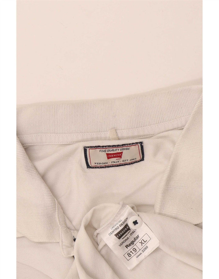 Polo Carrera da uomo vestibilità regolare XL in cotone a righe bianche