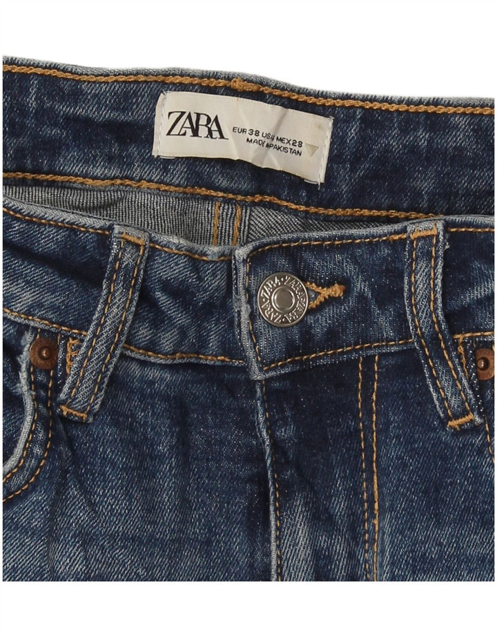 Jeans dritti da donna Zara EU 38 Small W30 L26 Blu