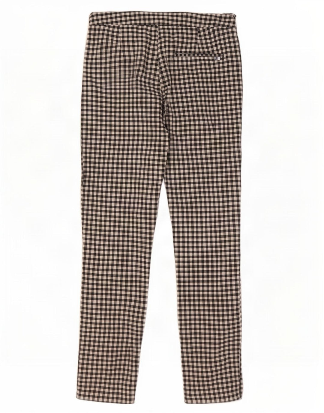 Pantaloni corti slim da donna Zara medi W28 L26 cotone a quadretti neri