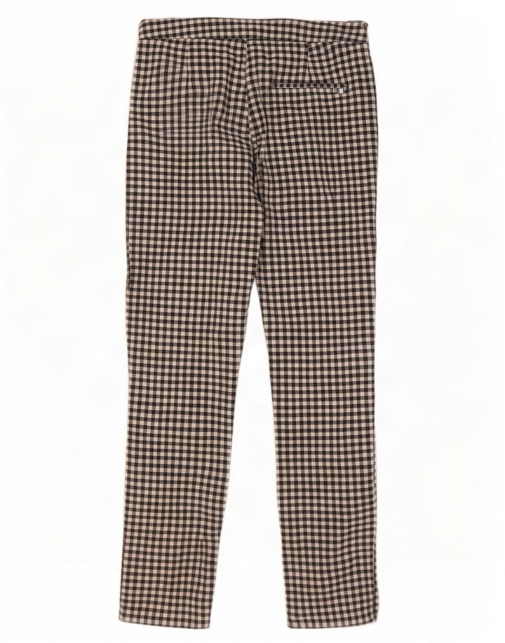 Pantaloni corti slim da donna Zara medi W28 L26 cotone a quadretti neri