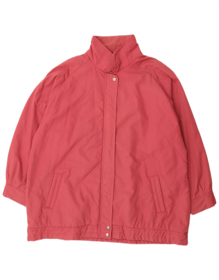 Giacca trapuntata da donna VINTAGE UK 22 3XL Poliestere rosa