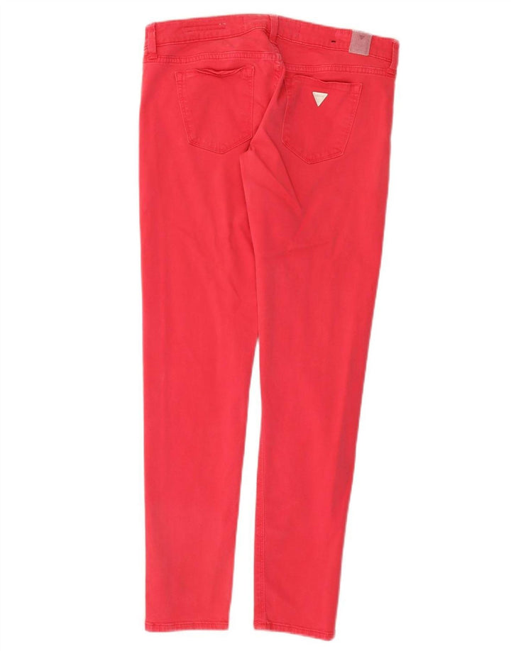 Pantaloni casual slim GUESS da donna W29 L28 cotone rosa