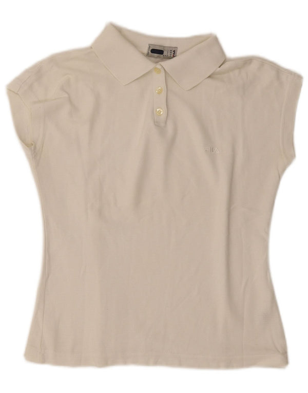 Polo corta da donna Fila US 8 cotone bianco medio