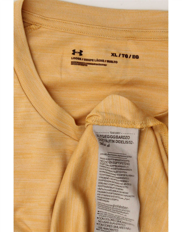 Maglietta da uomo Under Armour Top XL poliestere giallo