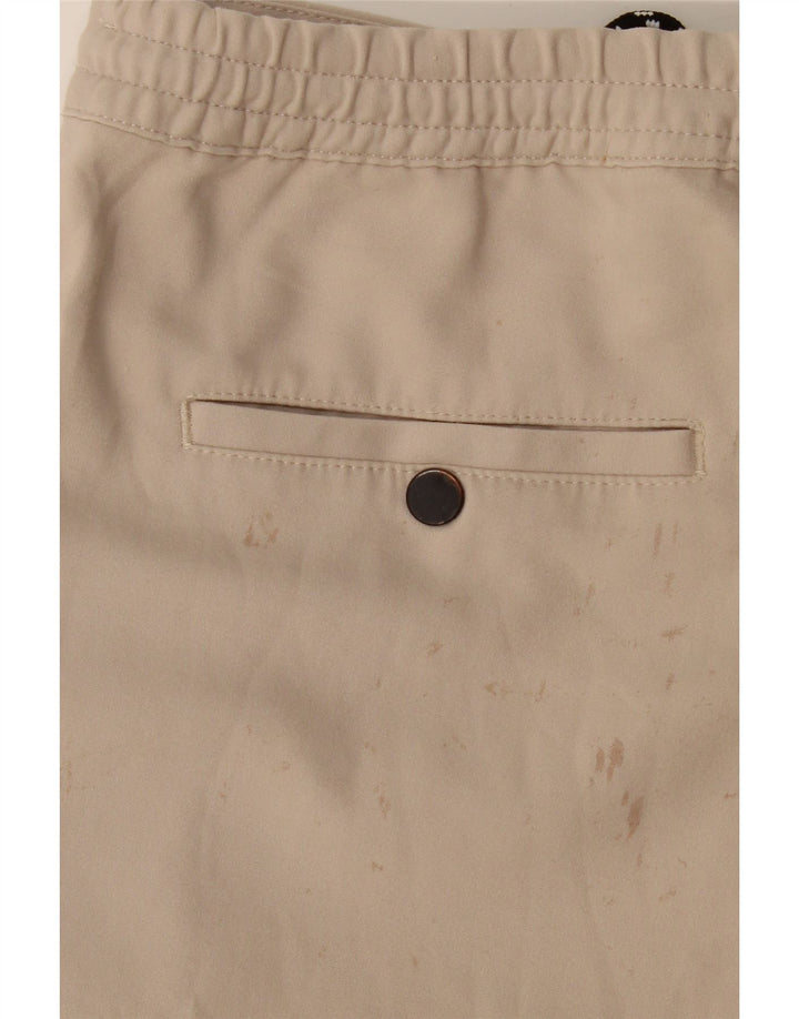 Pantaloni chino da uomo ZARA Joggers medi W32 L28 poliestere beige
