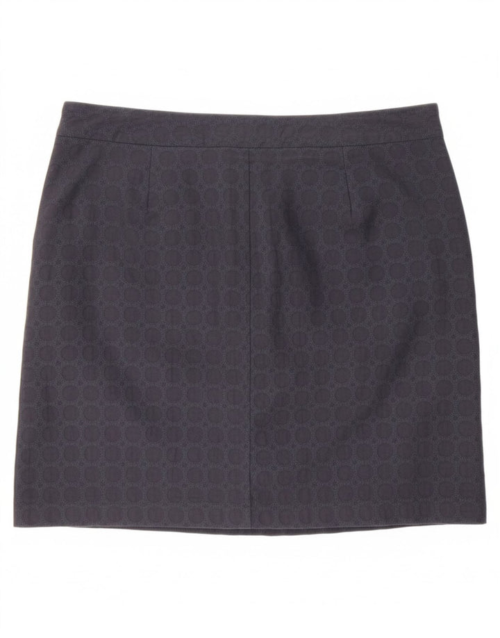 WHITE STUFF Womens Mini Skirt UK 14 Large W36  Navy Blue Geometric Cotton