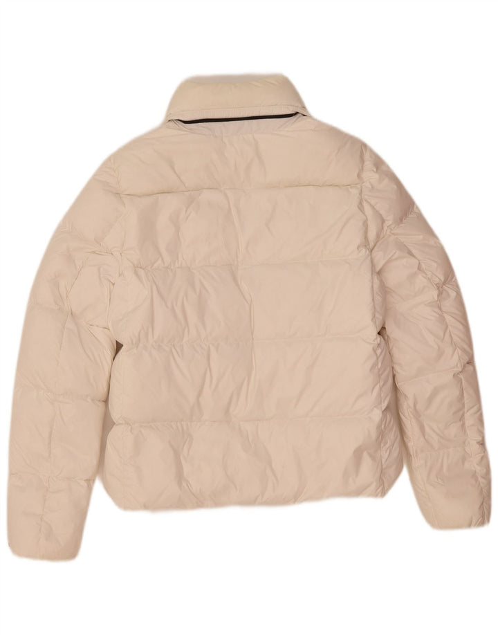 Giacca imbottita da donna Calvin Klein Jeans UK 10 Small bianca in poliammide