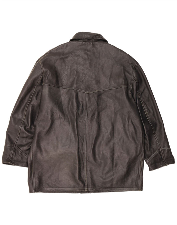 Giacca in pelle da uomo VINTAGE UK 42 XL in pelle nera