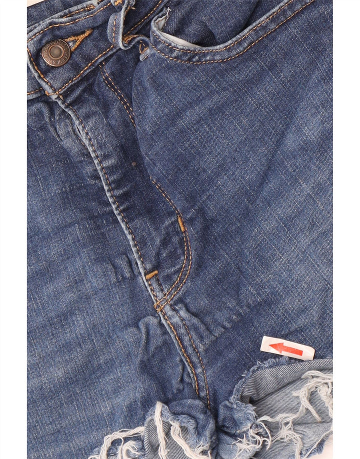 LEVI'S Pantaloncini di jeans a vita alta 720 da donna W28 Cotone blu medio