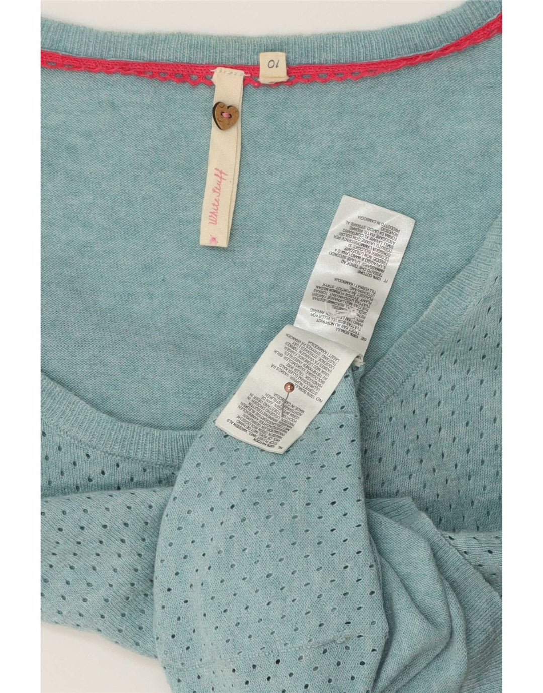 Maglione cardigan da donna White Stuff UK 10 Piccolo cotone blu