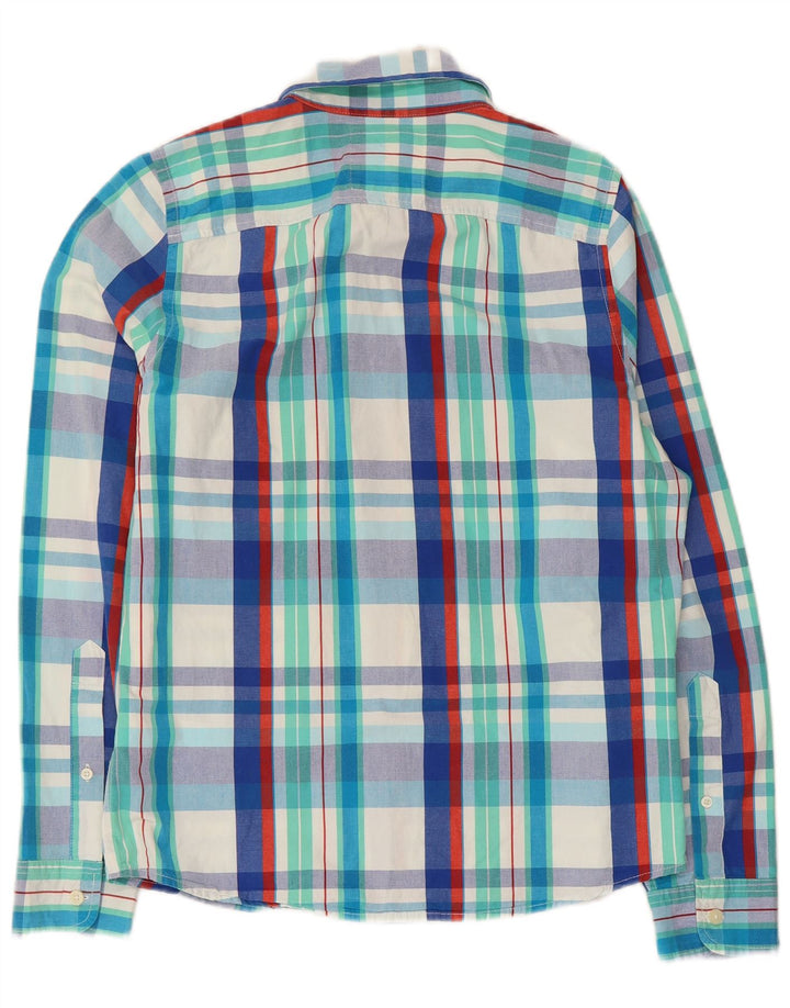 Camicia Hollister da uomo in cotone a quadri blu medio