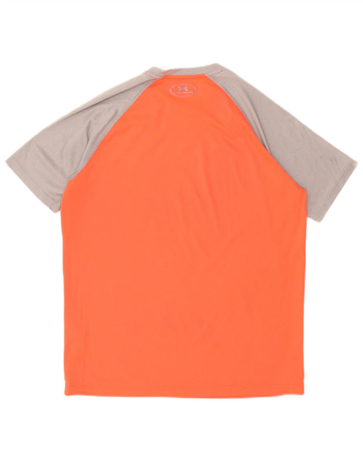 Maglietta Under Armour da uomo Heat Gear Top in poliestere color block arancione medio