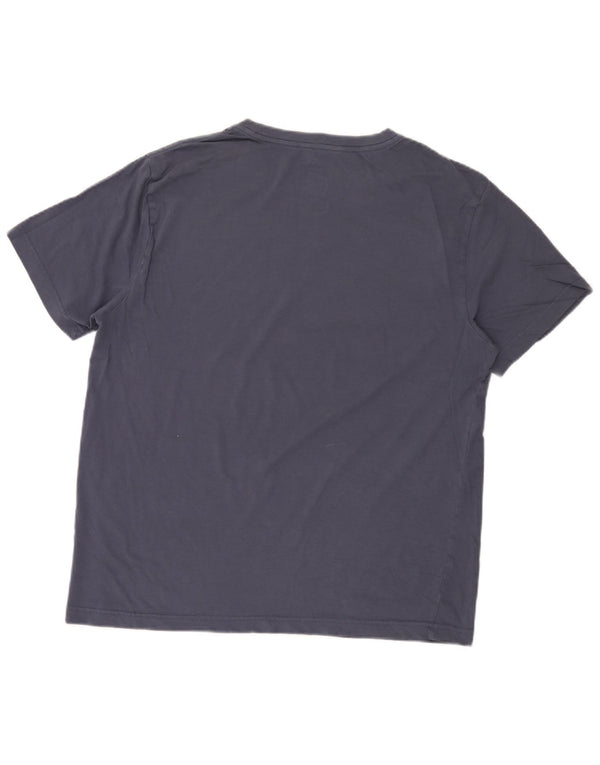 Hurley Mens Graphic T-Shirt Top Large Navy Blue Cotton