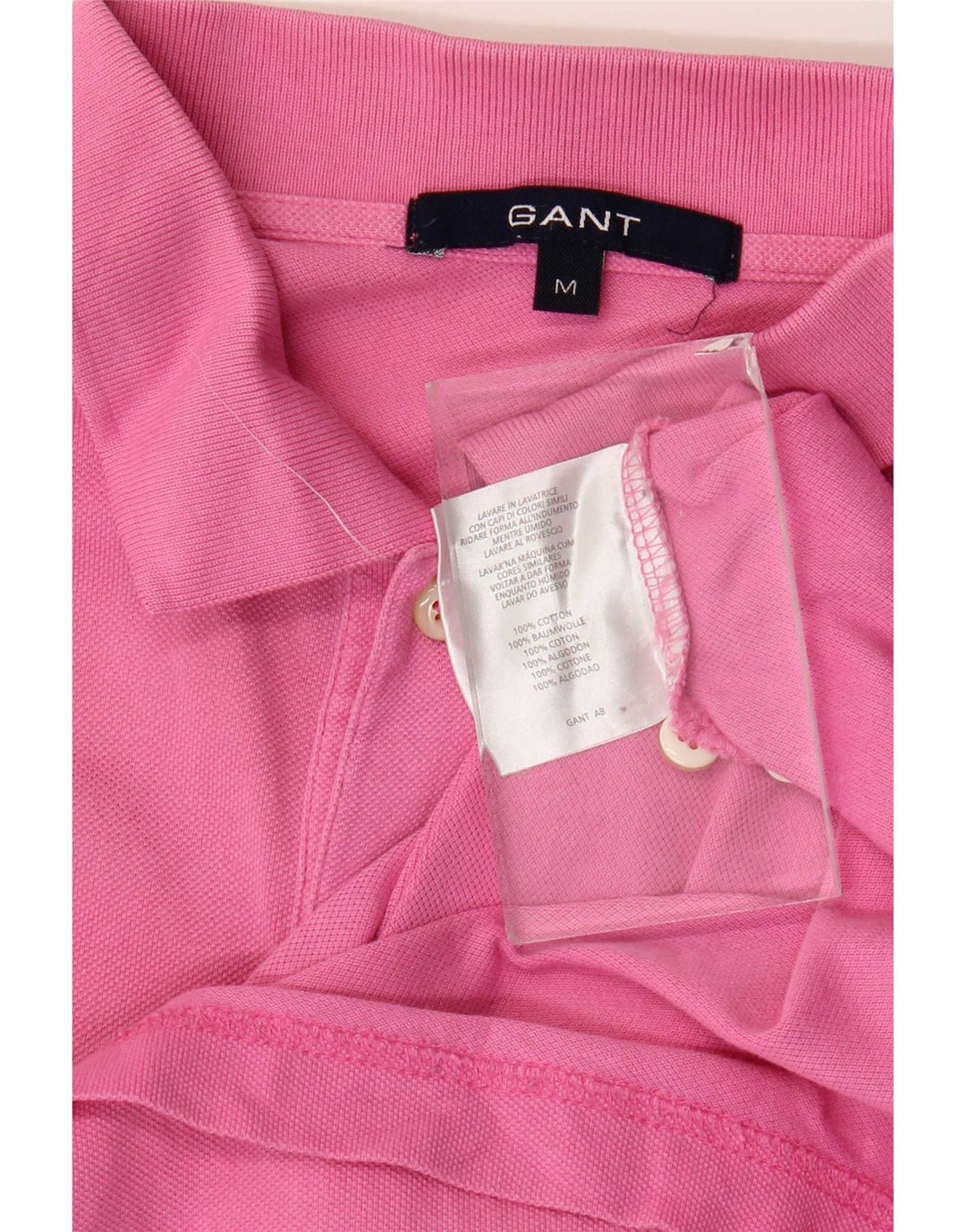 Polo da uomo Gant in cotone rosa medio