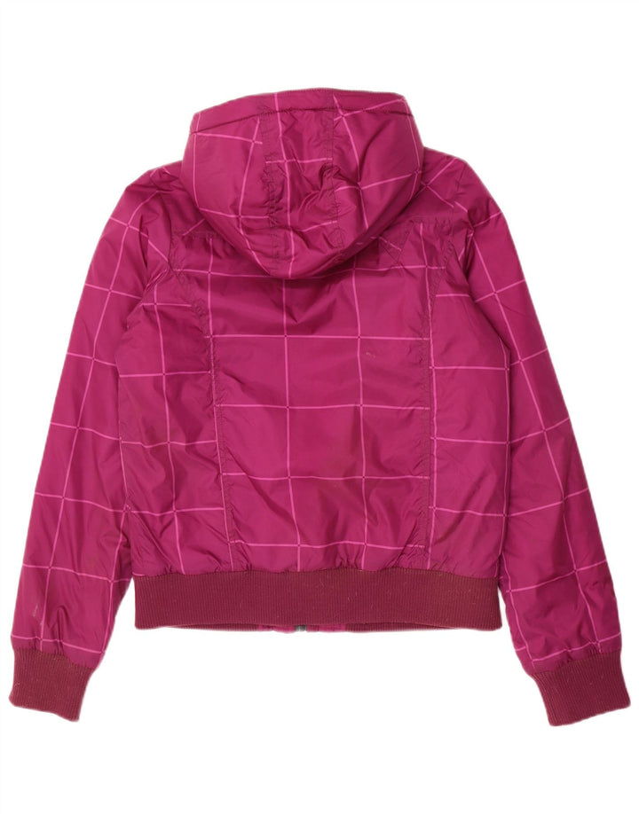 Bomber con cappuccio da donna Vans UK 14 nylon a quadri viola medio