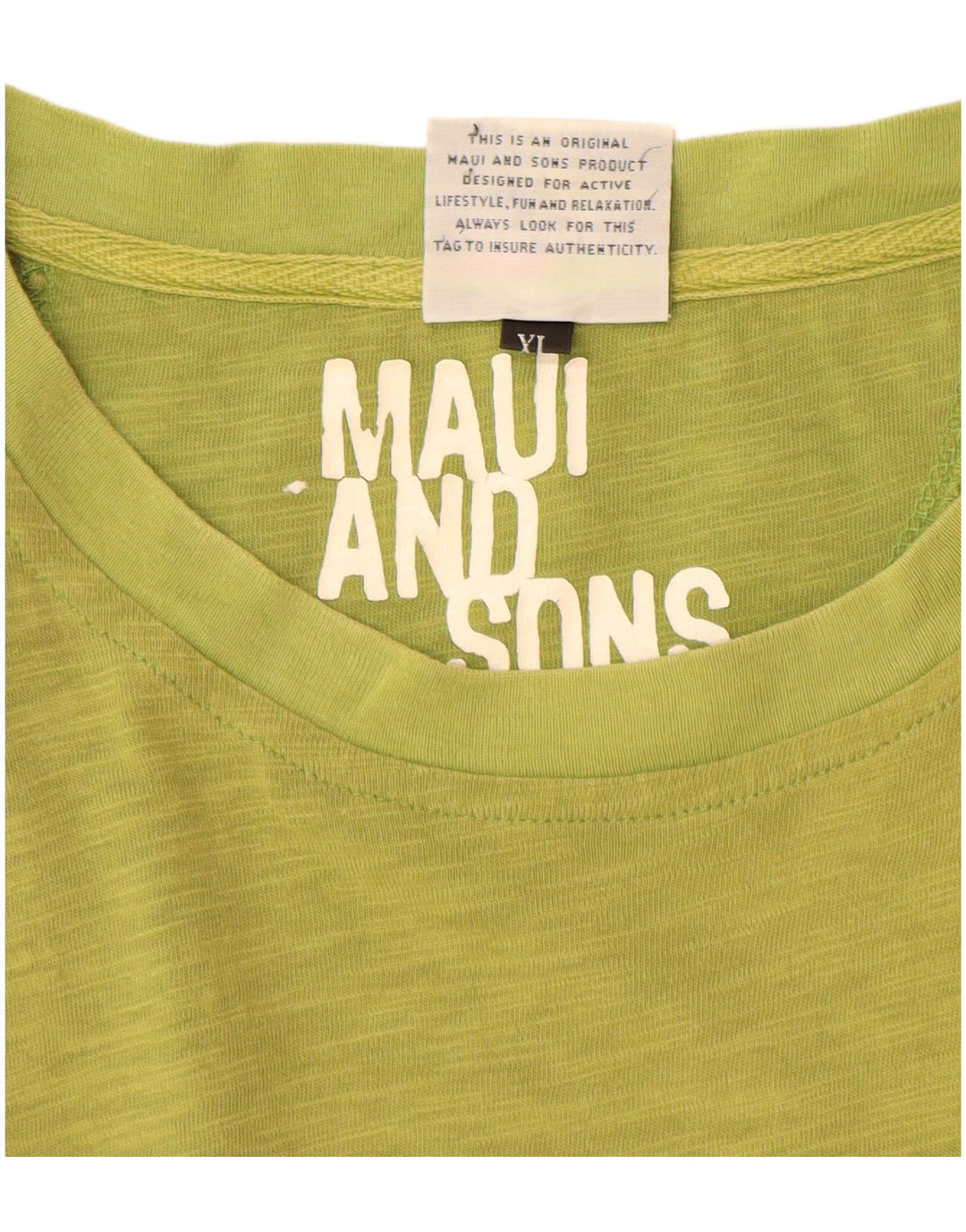 T-shirt da donna MAUI AND SONS UK 18 XL cotone screziato verde