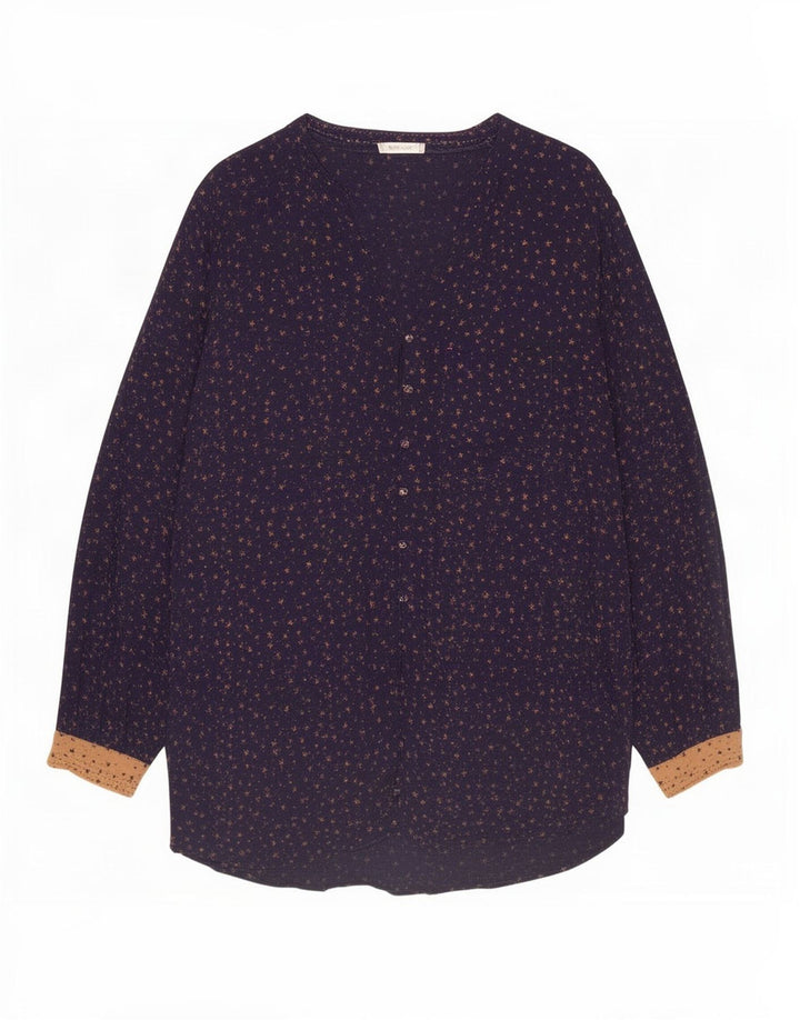 Camicetta da donna con motivo astratto di White Stuff UK 18 XL in viscosa blu navy