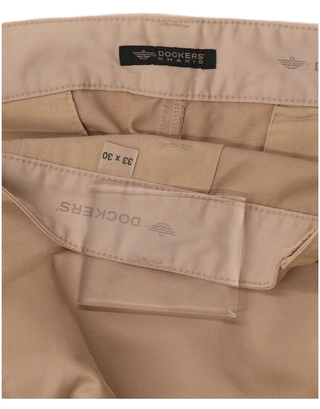 DOCKERS Pantaloni chino dritti kaki da uomo W33 L30 Beige