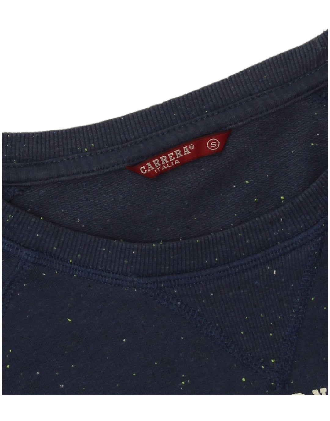 Carrera Top da uomo con motivo grafico astratto manica lunga piccolo blu navy