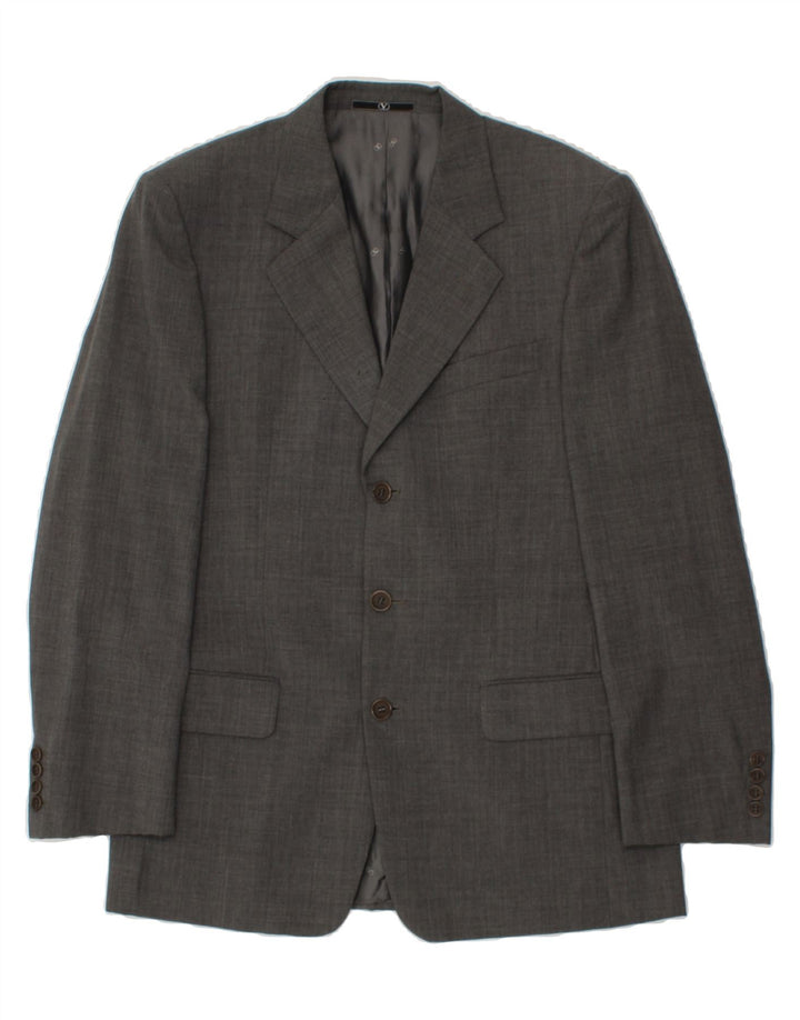 VALENTINO Set da uomo 3 bottoni 2 pezzi IT 48 medio W38 L32 Lana vergine grigia